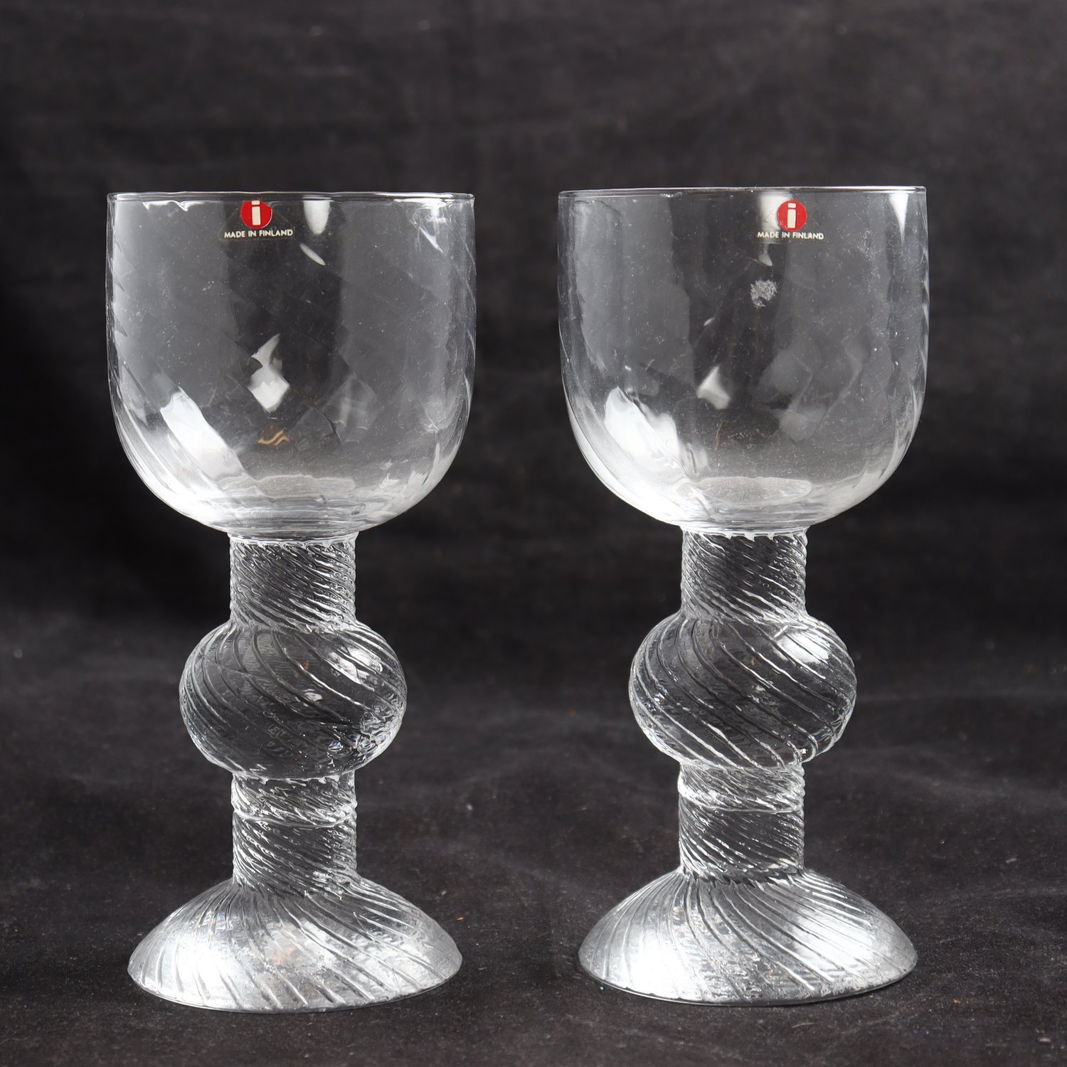 Öl/vinglas, Ritari, Timo Sarpaneva, Iittala, 2 st. Samfraktas ej.