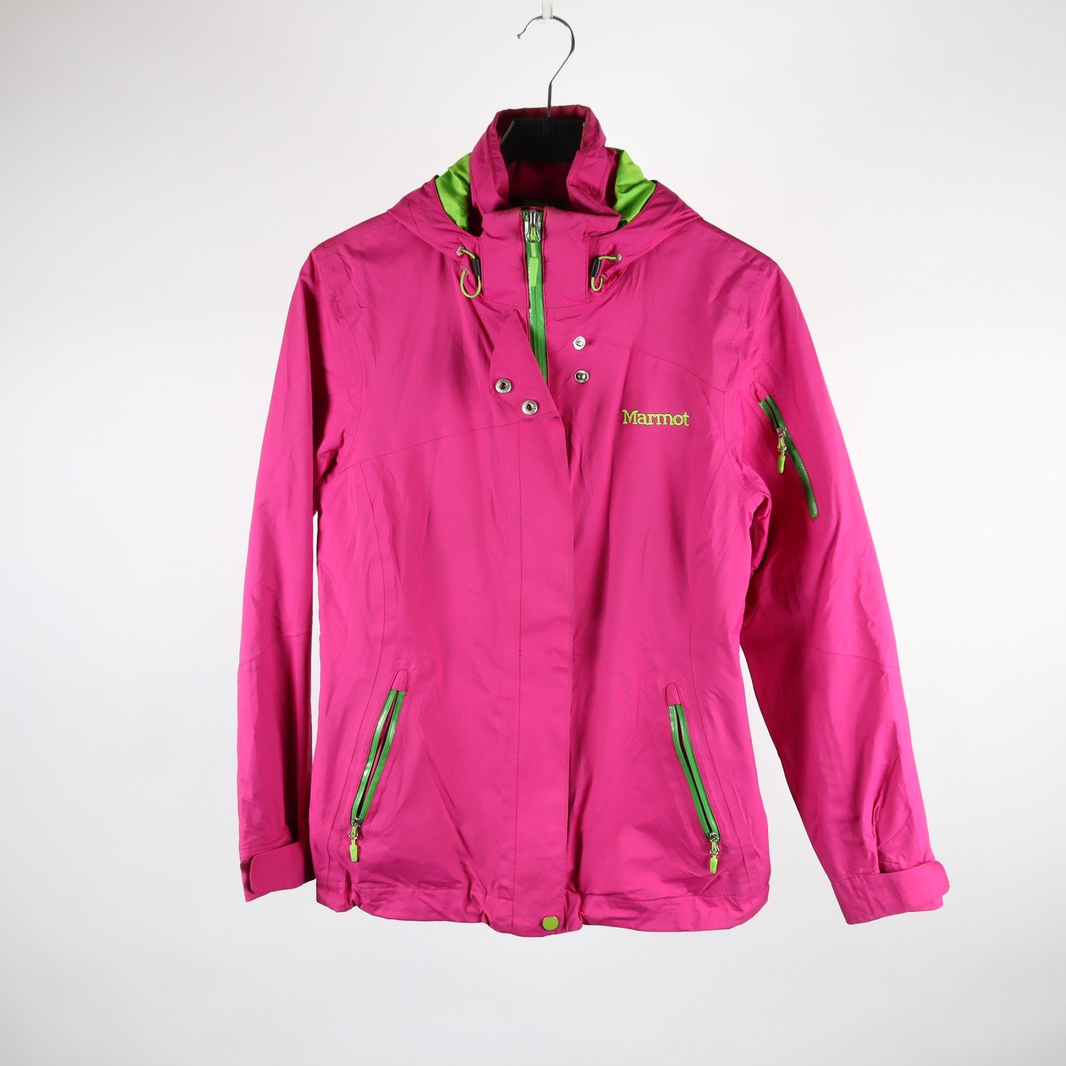 Vindjacka,Marmot, rosa, grön, stl. M