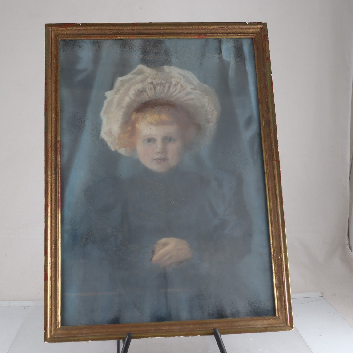 Inramad pastellmålning, Hilda Reventlow, (1847-1914) Endast avhämtning.