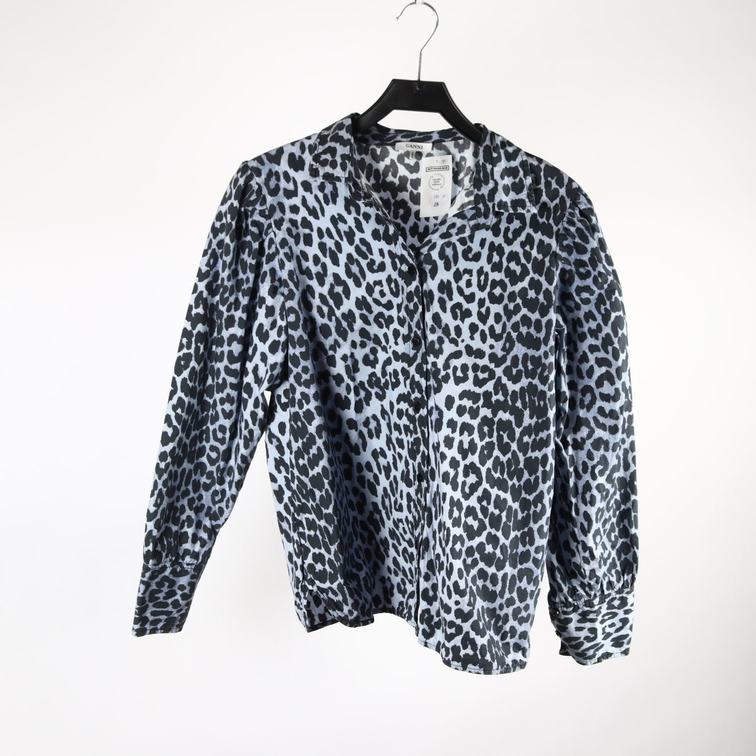Blus, Ganni. mönstrad, stl. 42
