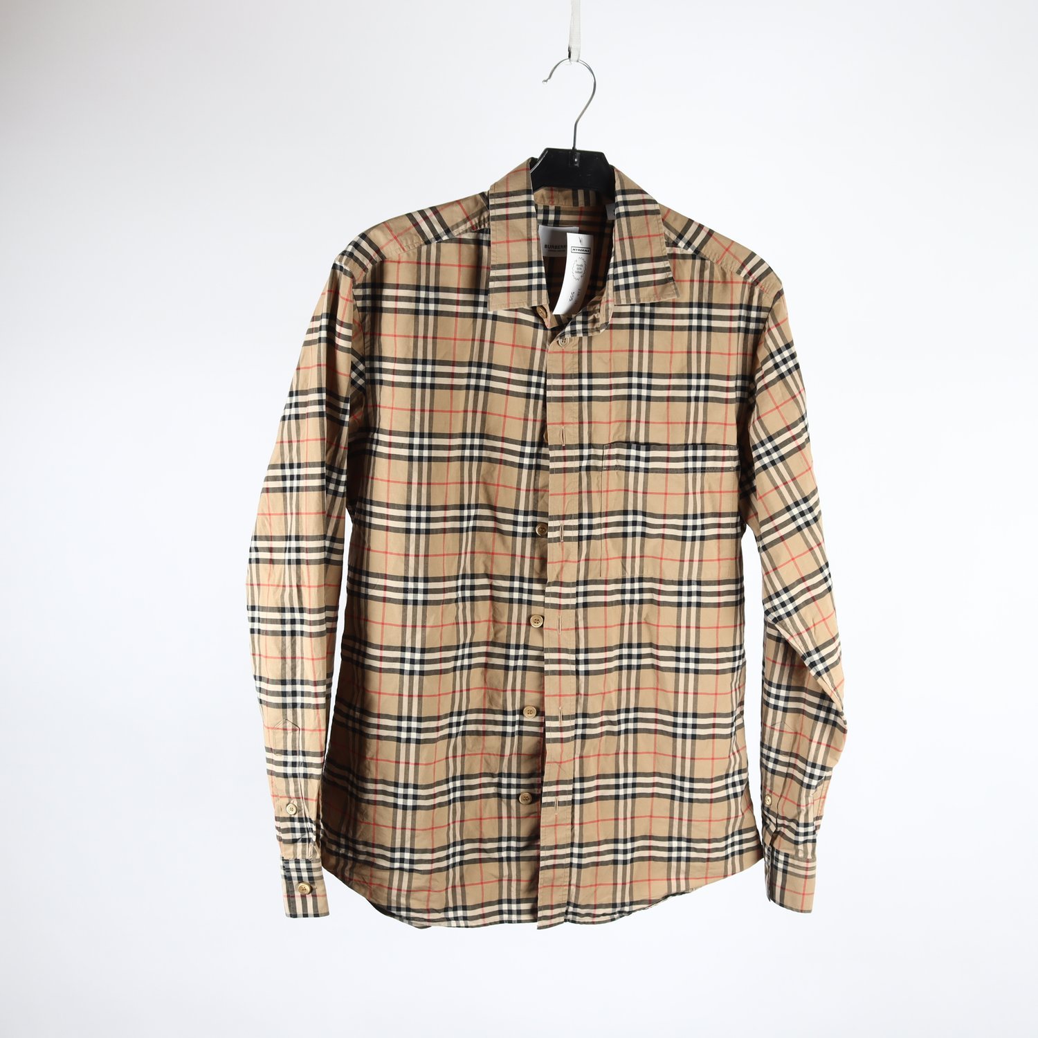 Blus, Burberry, brun, rutig, stl. S