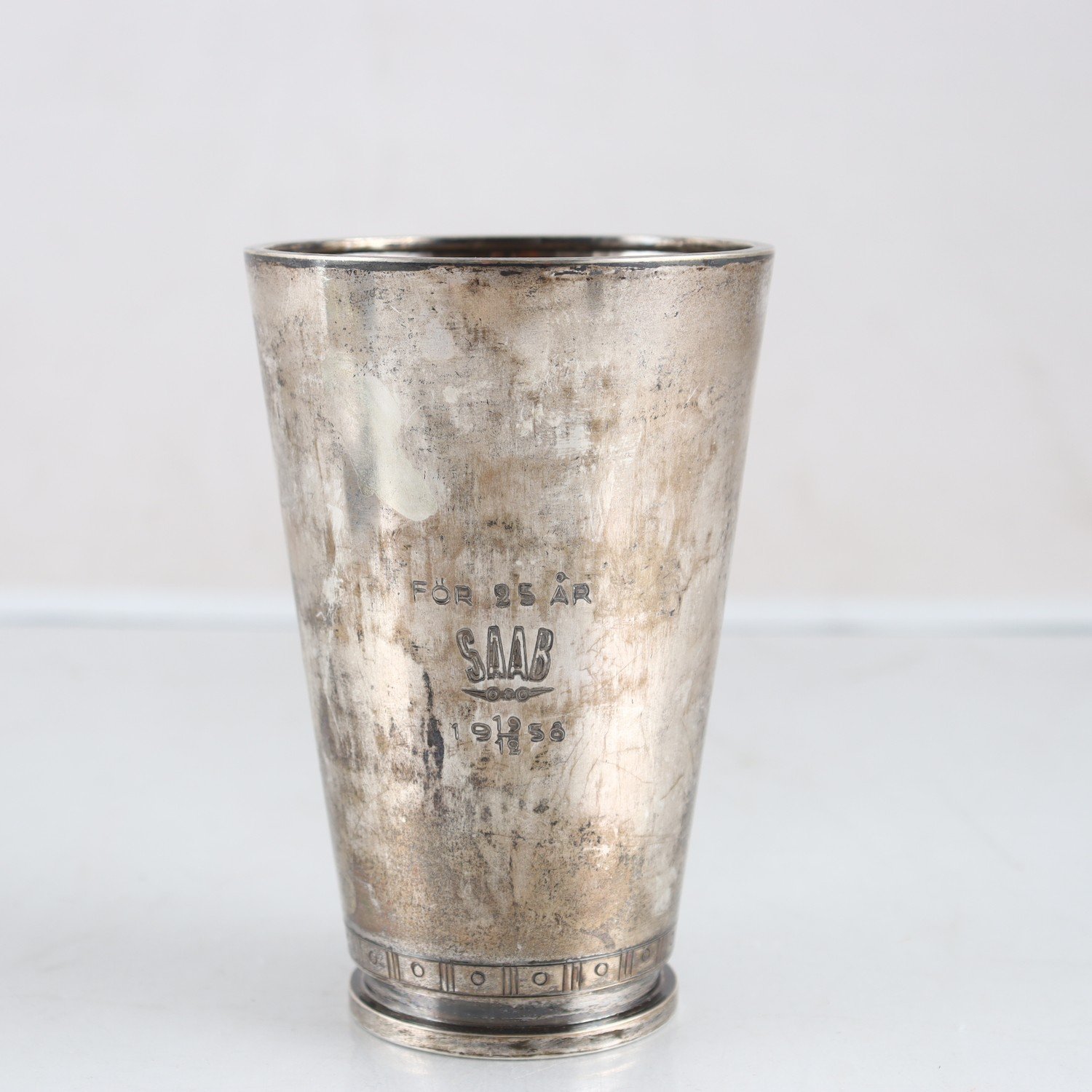 Bägare, silver, S. Carlman, 1958, SAAB