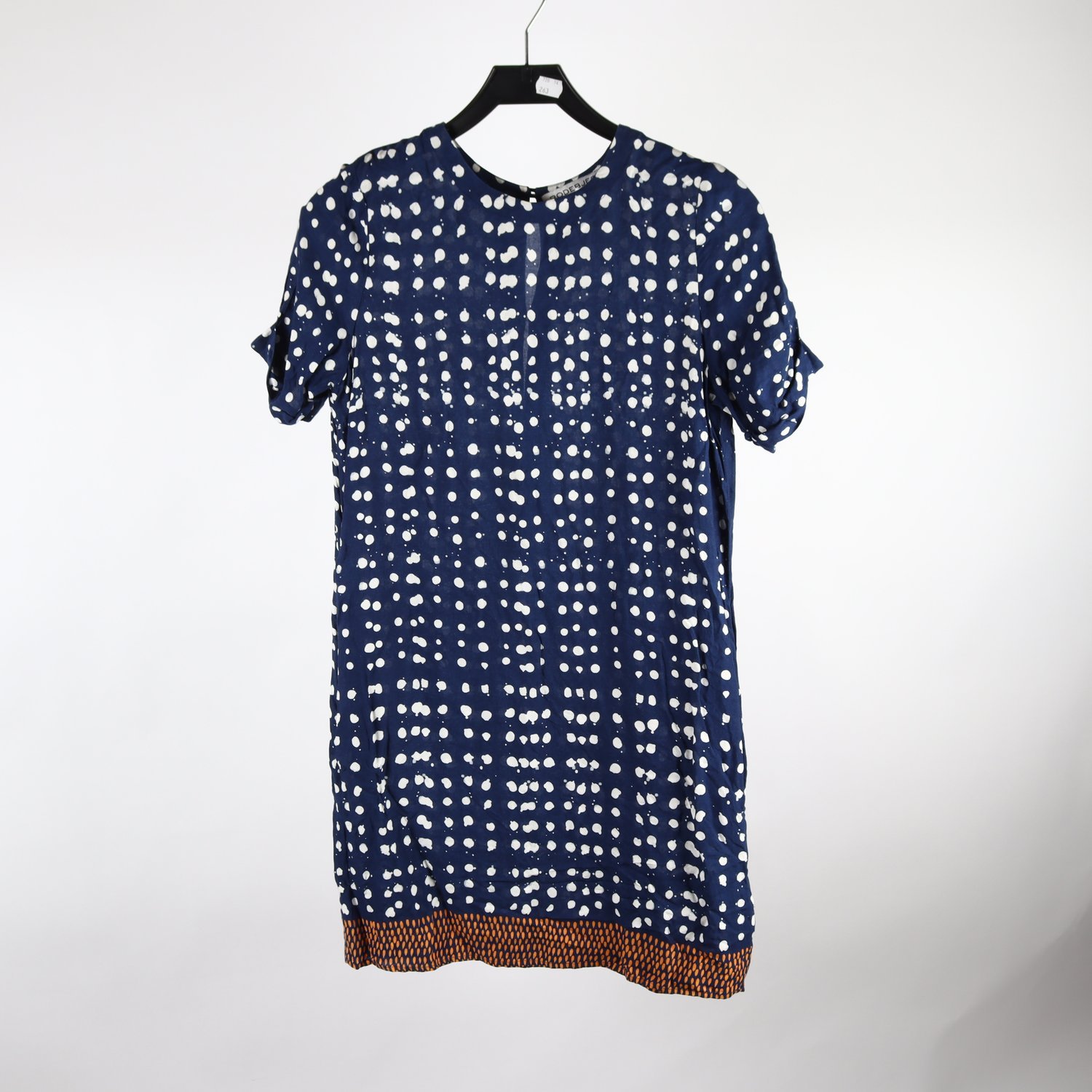 Klänning, Rodebjer, blå, prickig, stl. XS