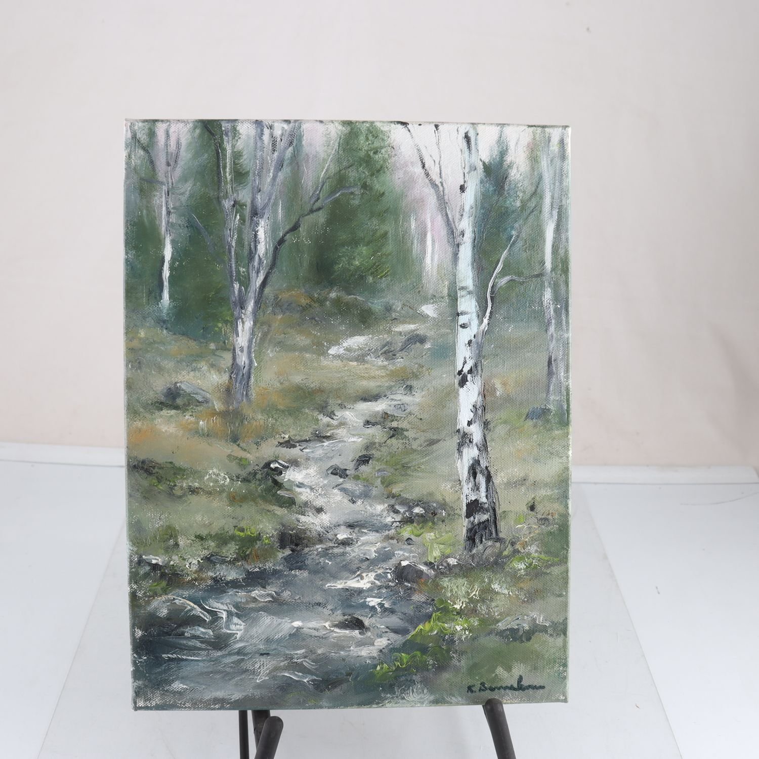 Olja på duk, Kathrin Bernekorn, (f.1955), signerad. Samfraktas ej.