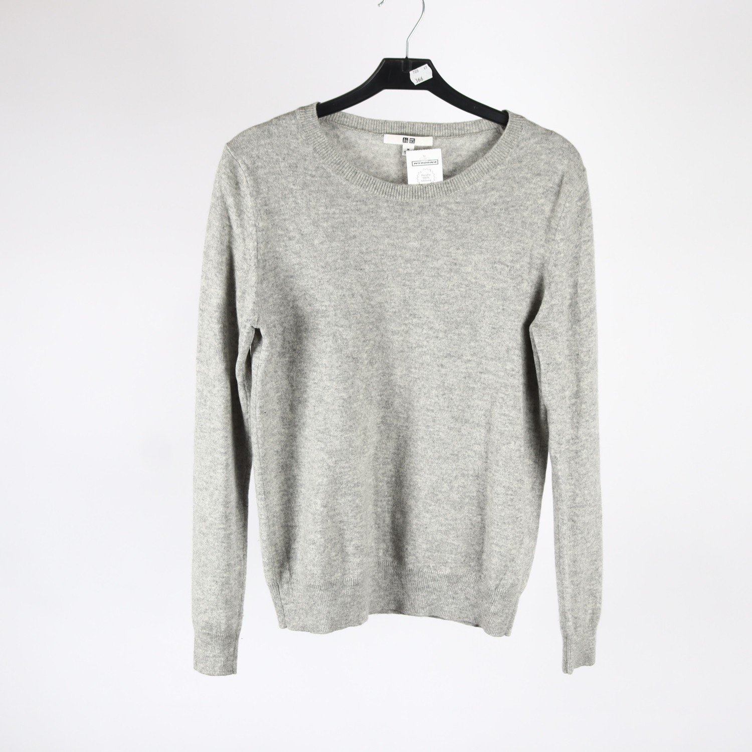 Tröja, Uniqlo, grå, cashmere, stl. M