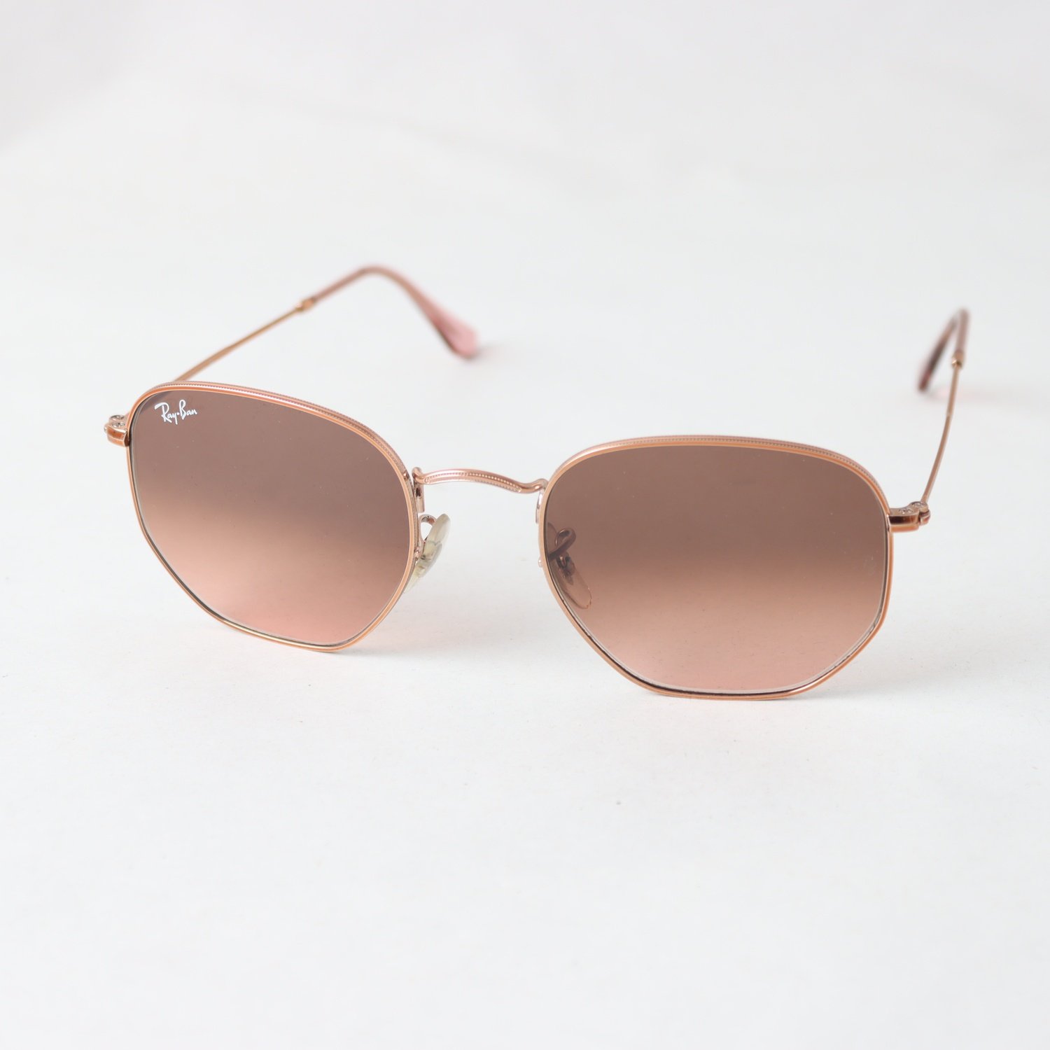 Solglasögon, metall, Ray Ban Hexagonal, brons