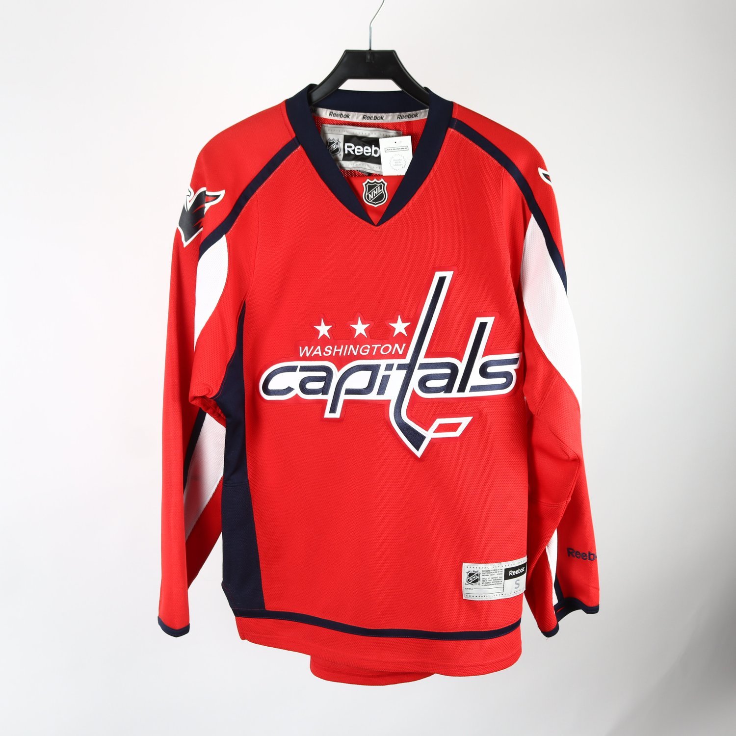 Hockeytröja, Reebok, NHL, Washington Capitals, Ovechkin, röd, blå, stl. S