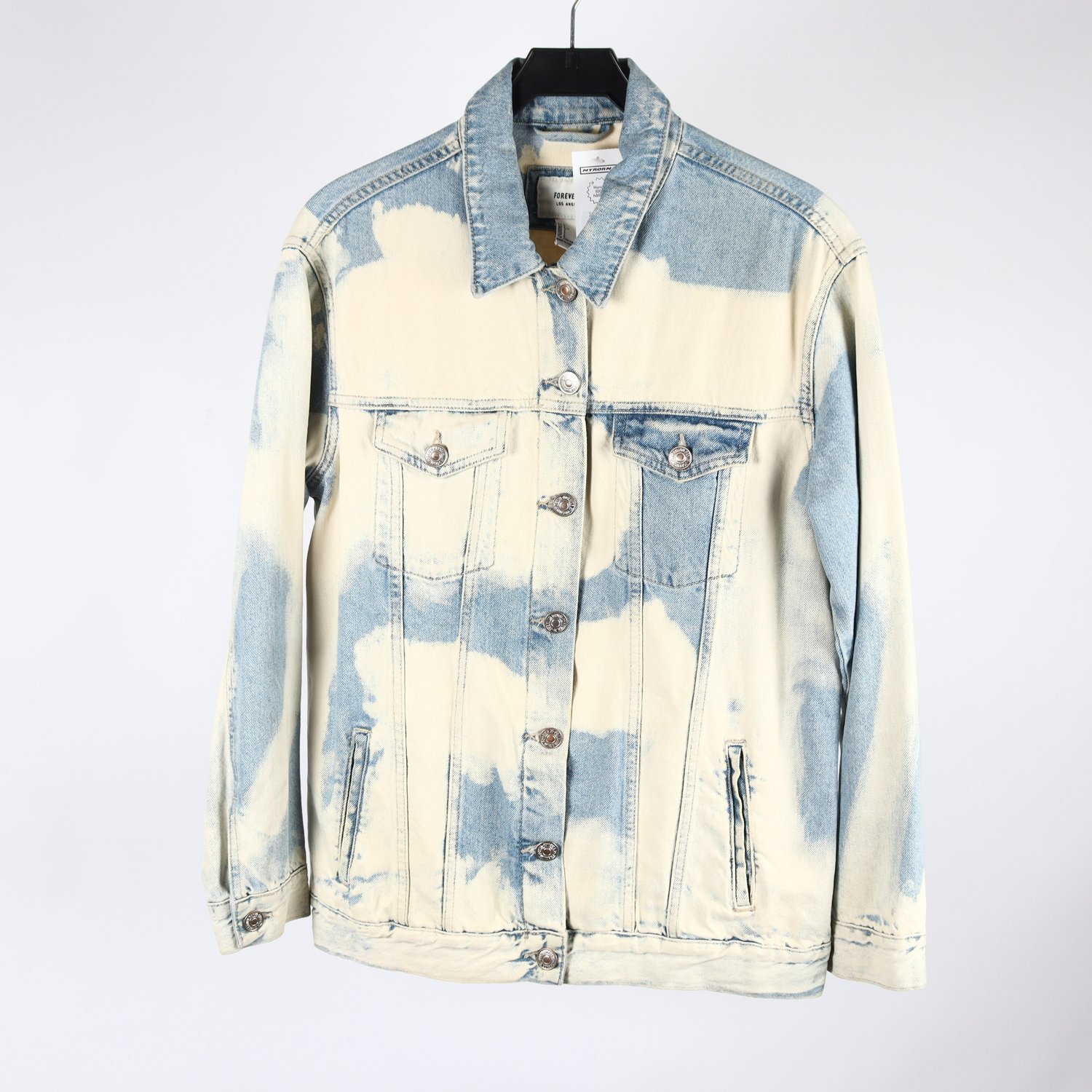 Jeansjacka, Forever21, offwhite, blå, stl. L