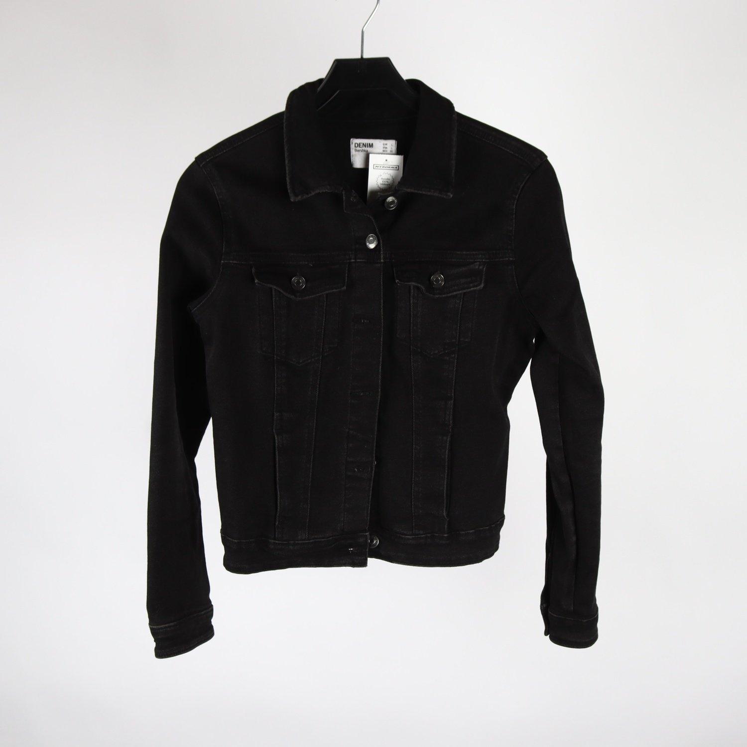 Jeansjacka, Bershka, svart, stl. L