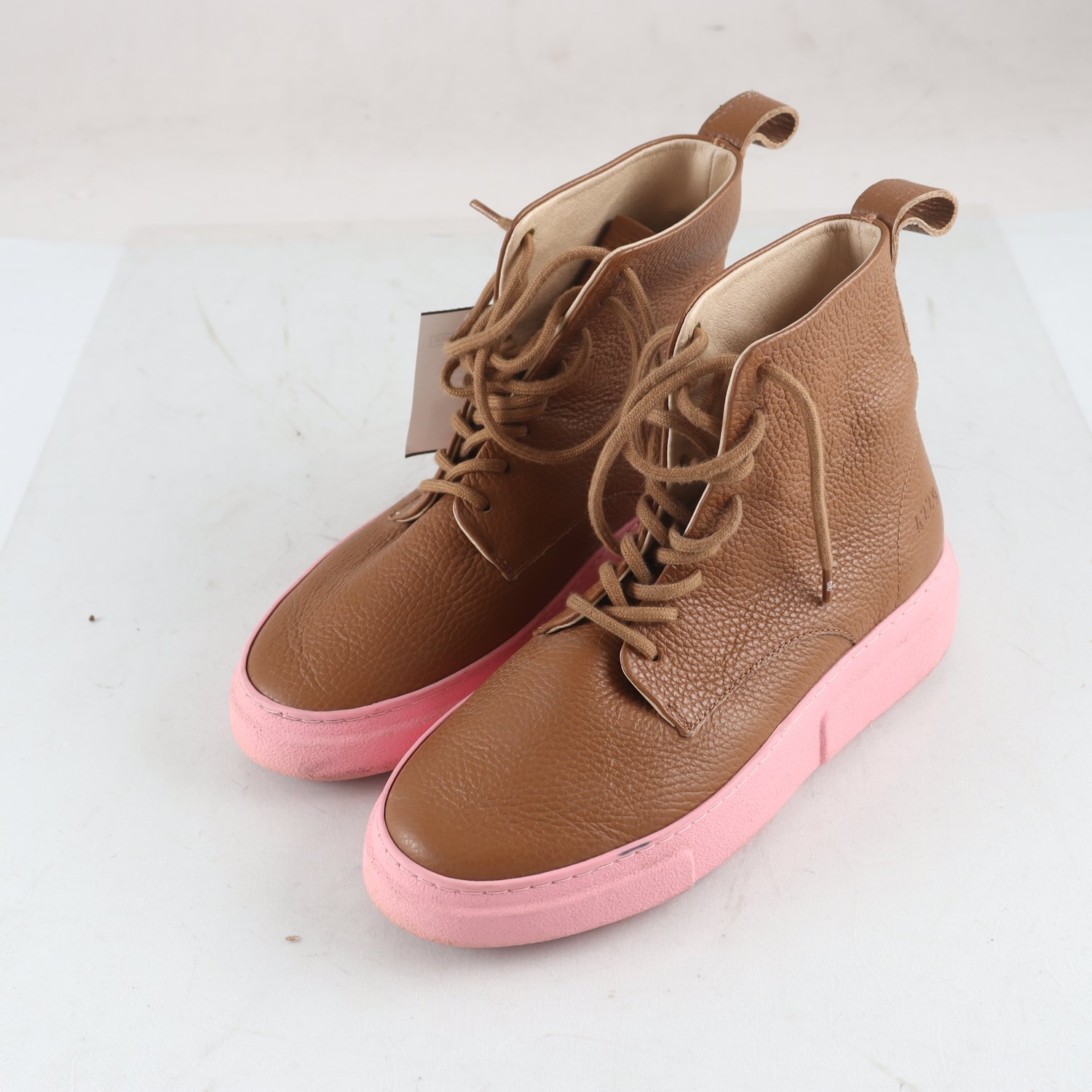 Sneakers, Gram, brun, rosa, skinn, stl. 39