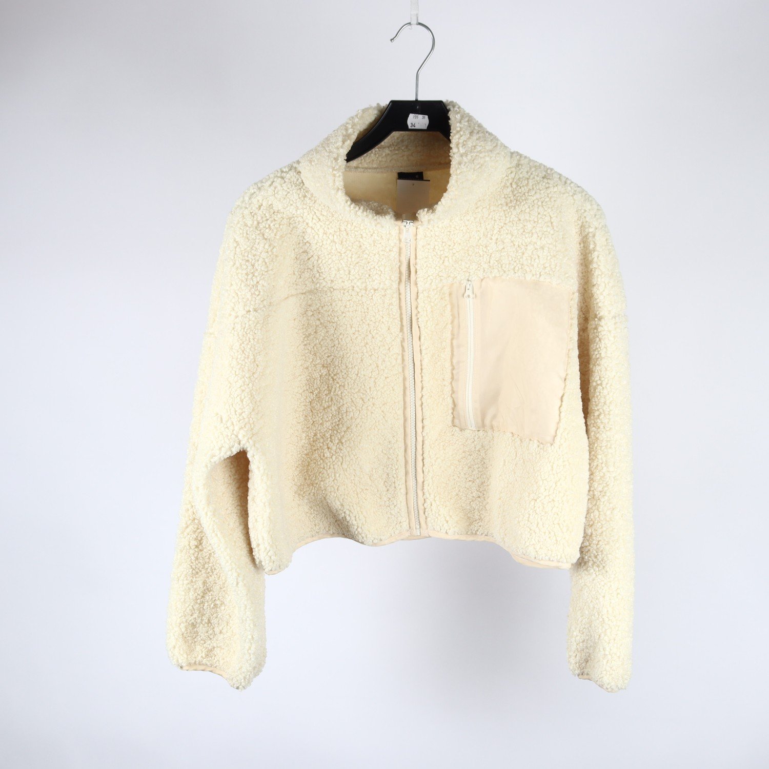 Teddyjacka/tröja, Gina Tricot, offwhite, stl. M