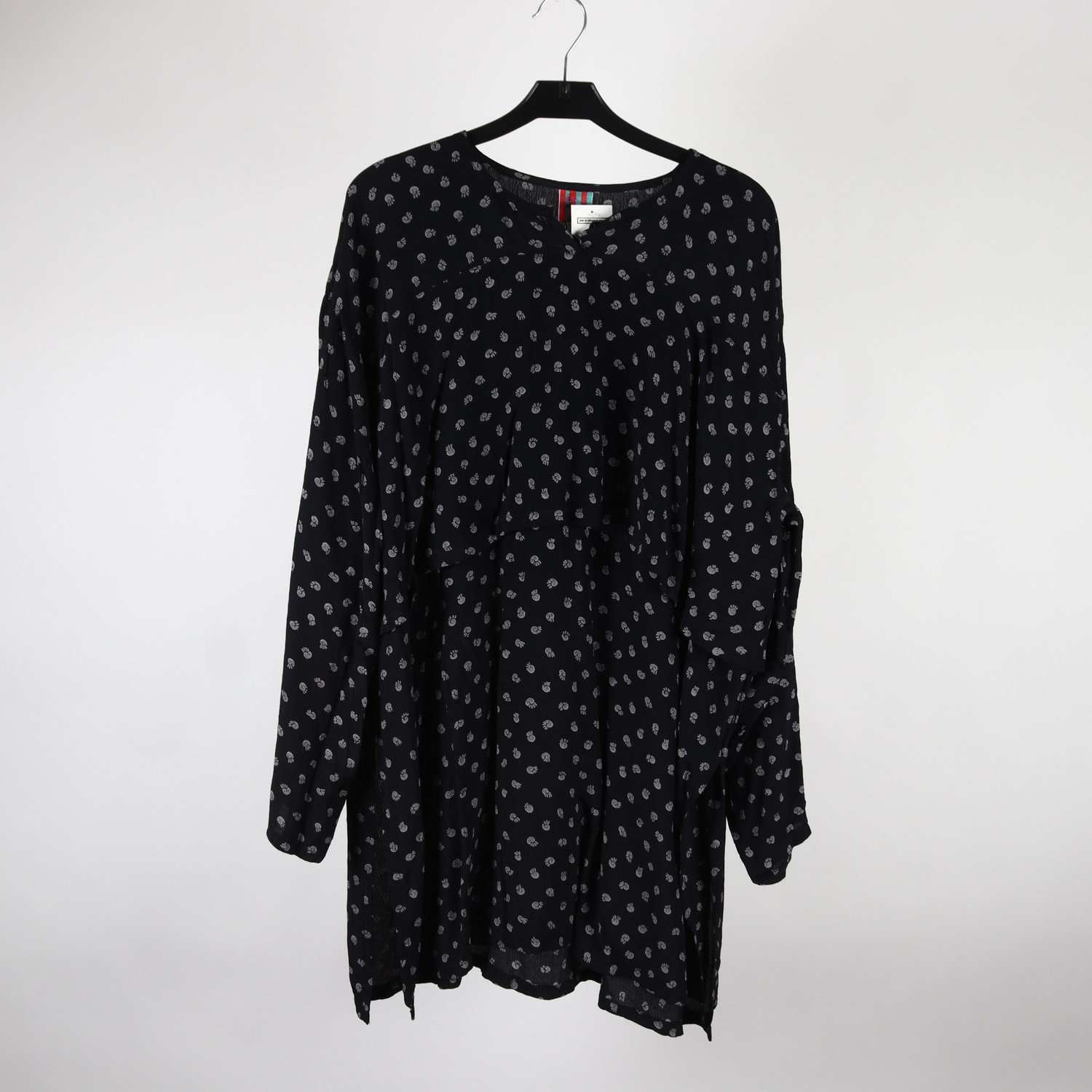 Blus, Gudrun Sjödén, svart, grå, stl. XXL