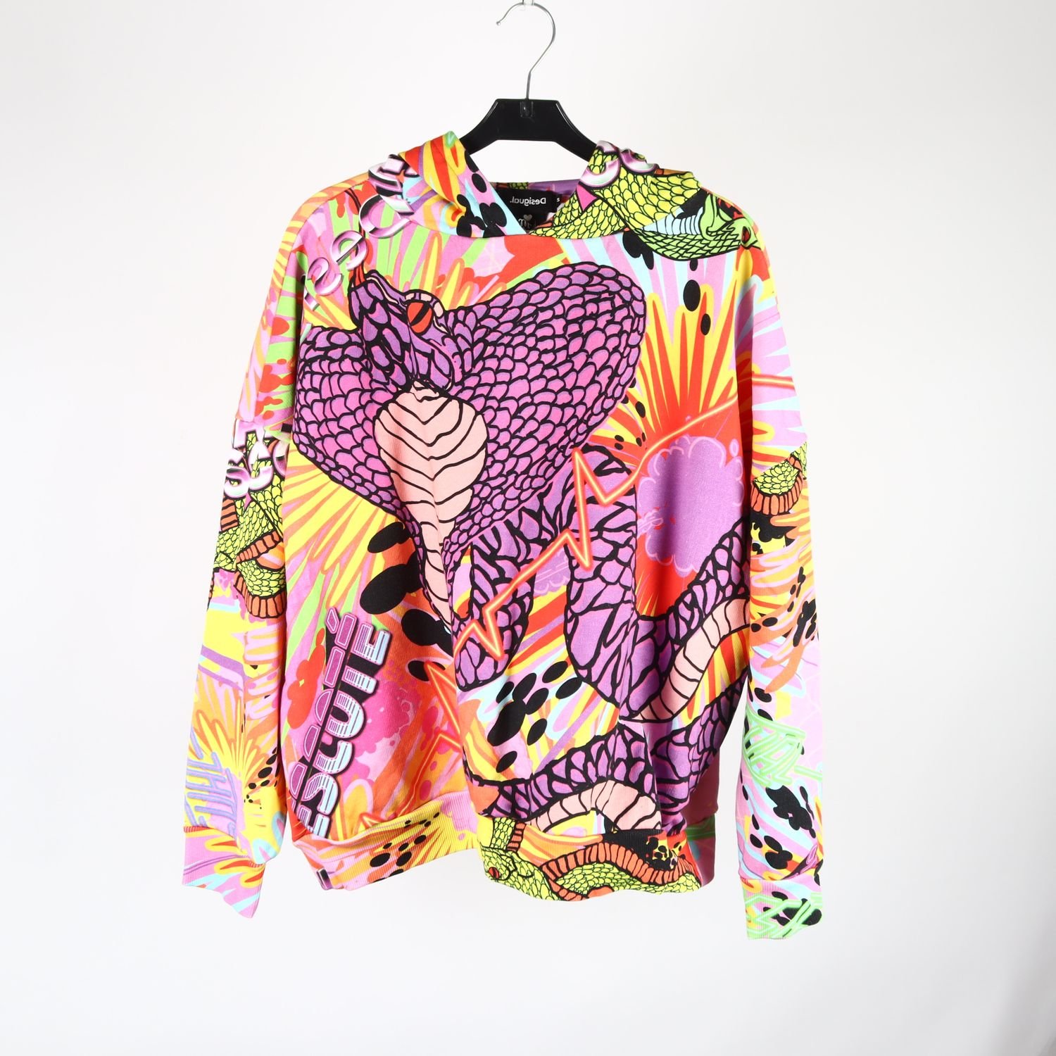 Hoodie, Desigual, lila, röd, stl. S