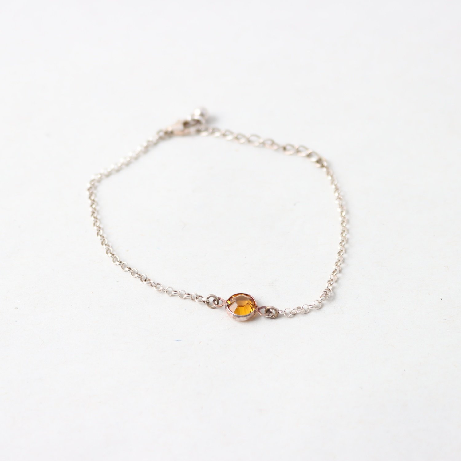 Armband, Silver, Sten, Brv: 1,6 g.