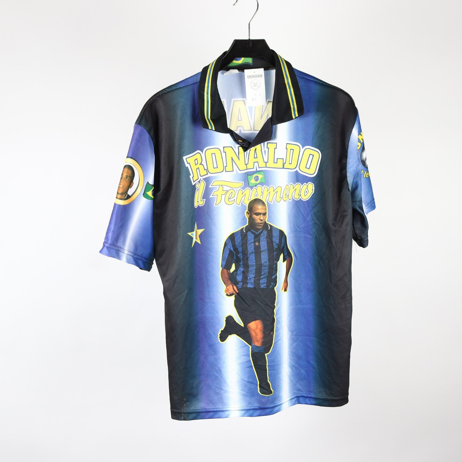 Sporttröja, Ronaldo il Fenomeno 10, blå, svart, stl. XL