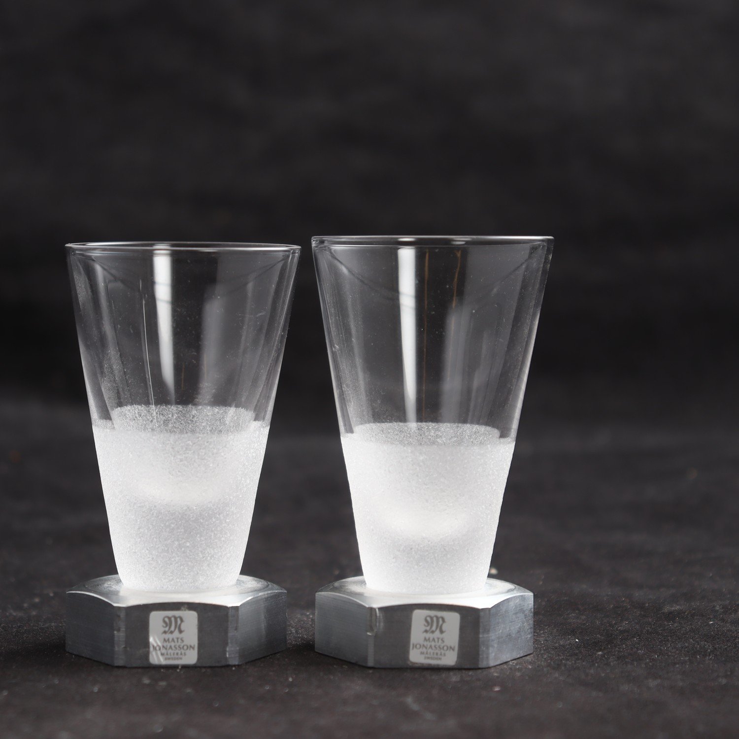 Snapsglas, Hexagon, Mats Jonasson, Målerås, 2 st