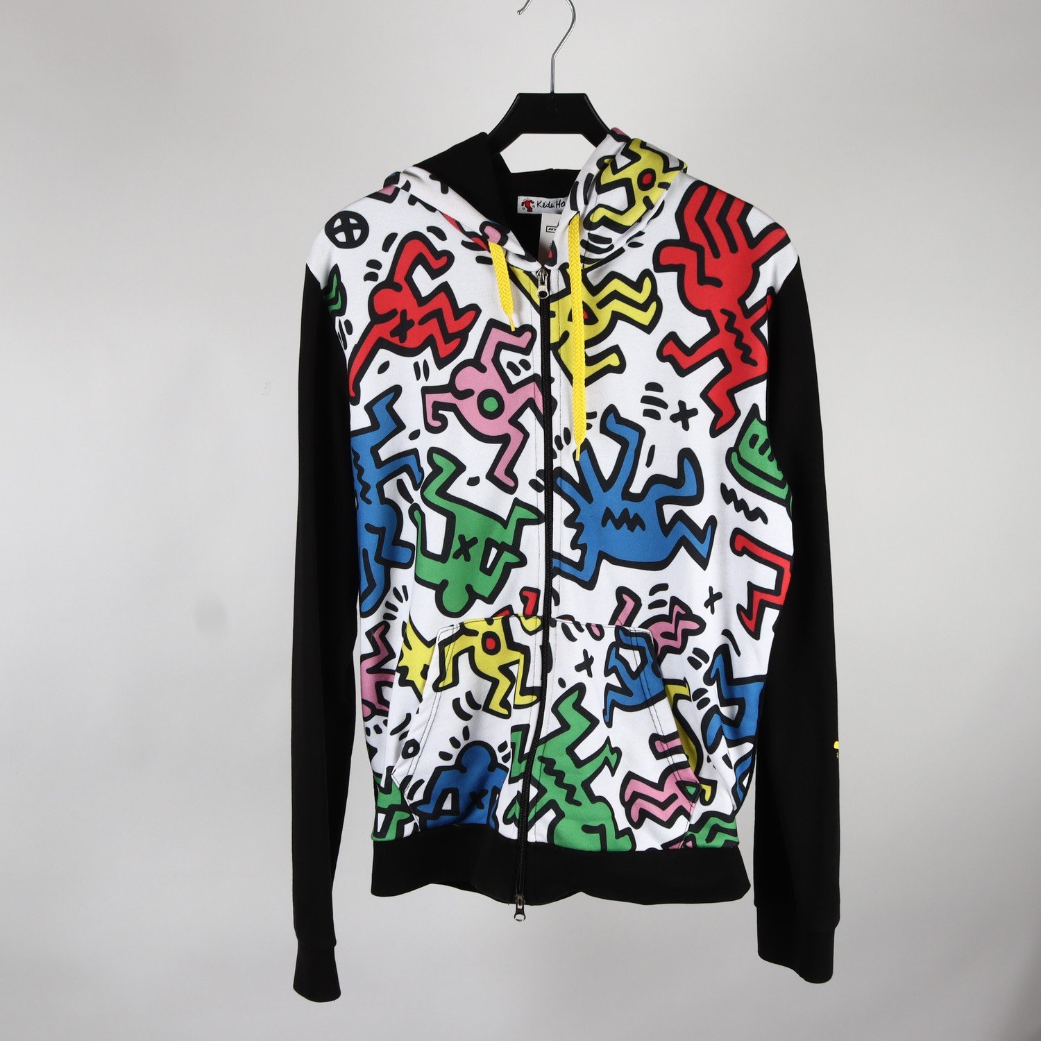 Kofta, Keith Haring, mönstrad, svart, stl. XL