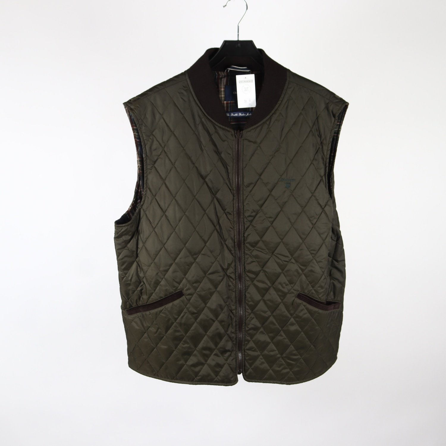 Väst, Gant, grön, quiltad, stl. 3XL