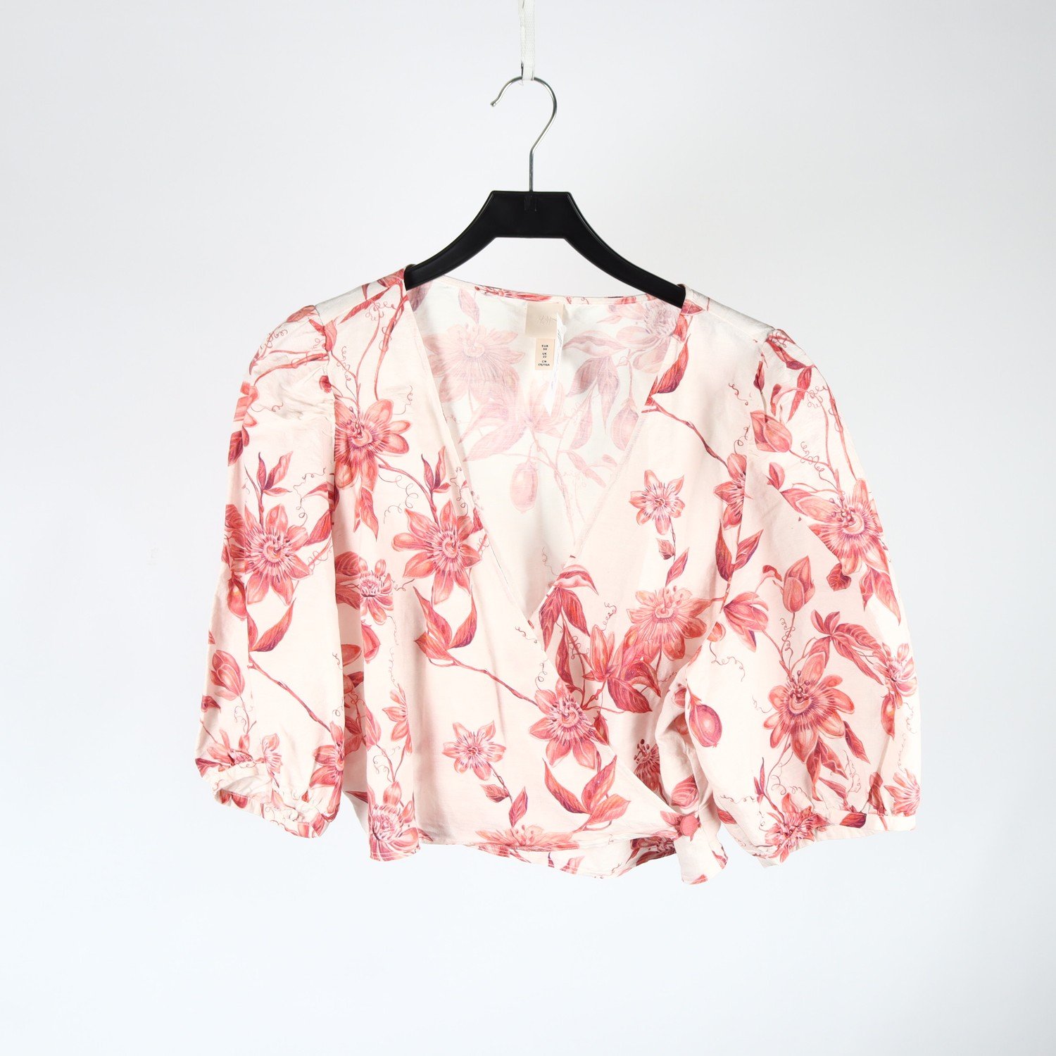Blus, H&M, blommig, stl. 50