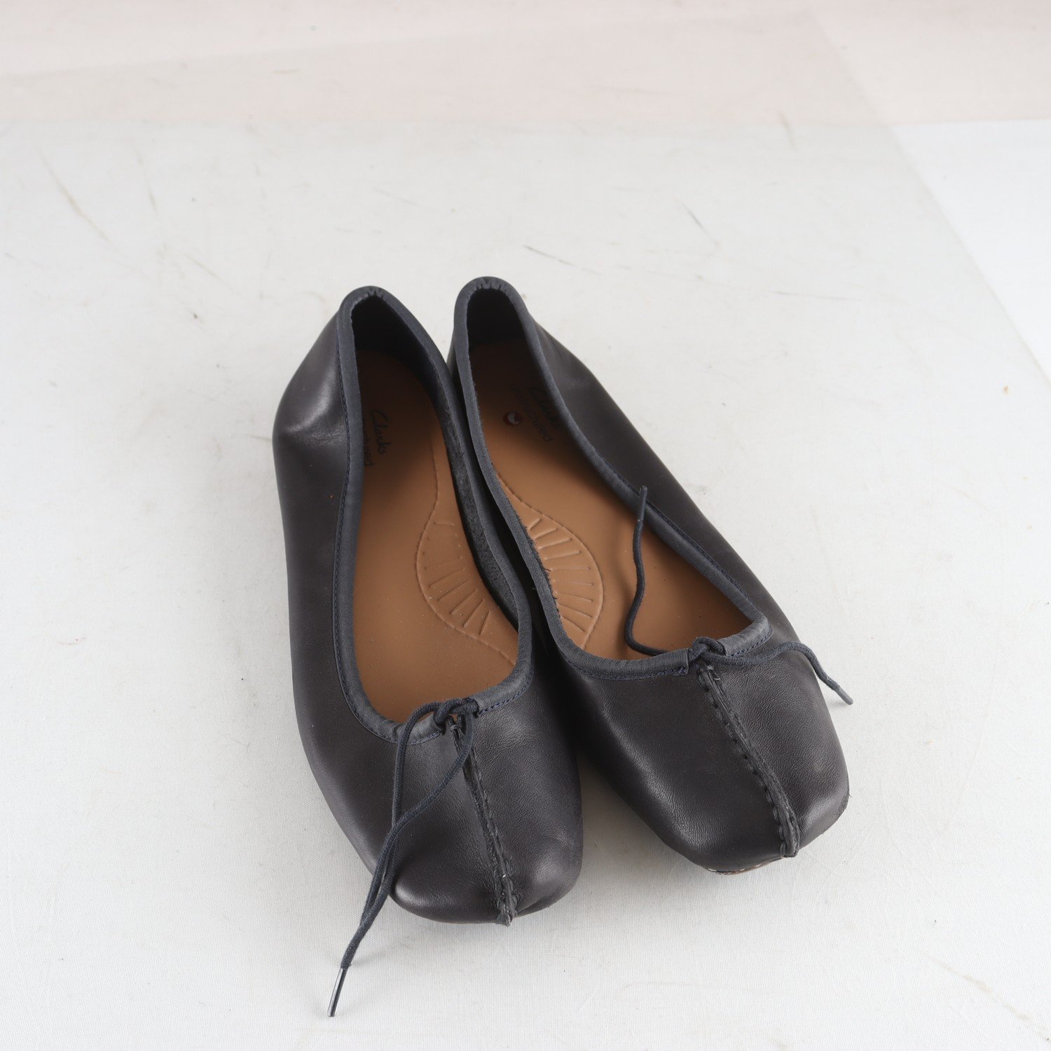 Ballerinasko, Clarks, läder, stl. 40