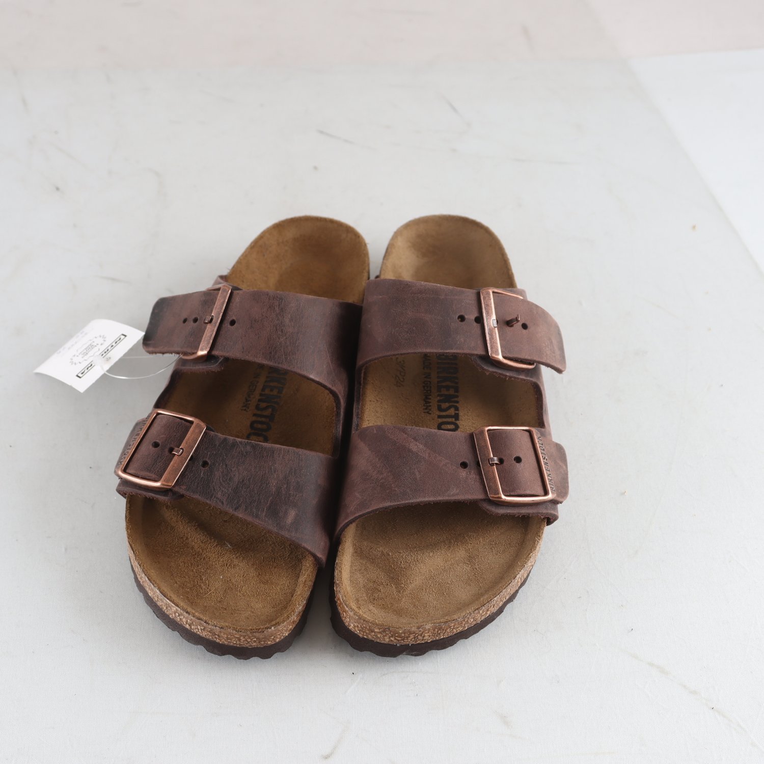 Tofflor, Birkenstock, läder, stl. 37
