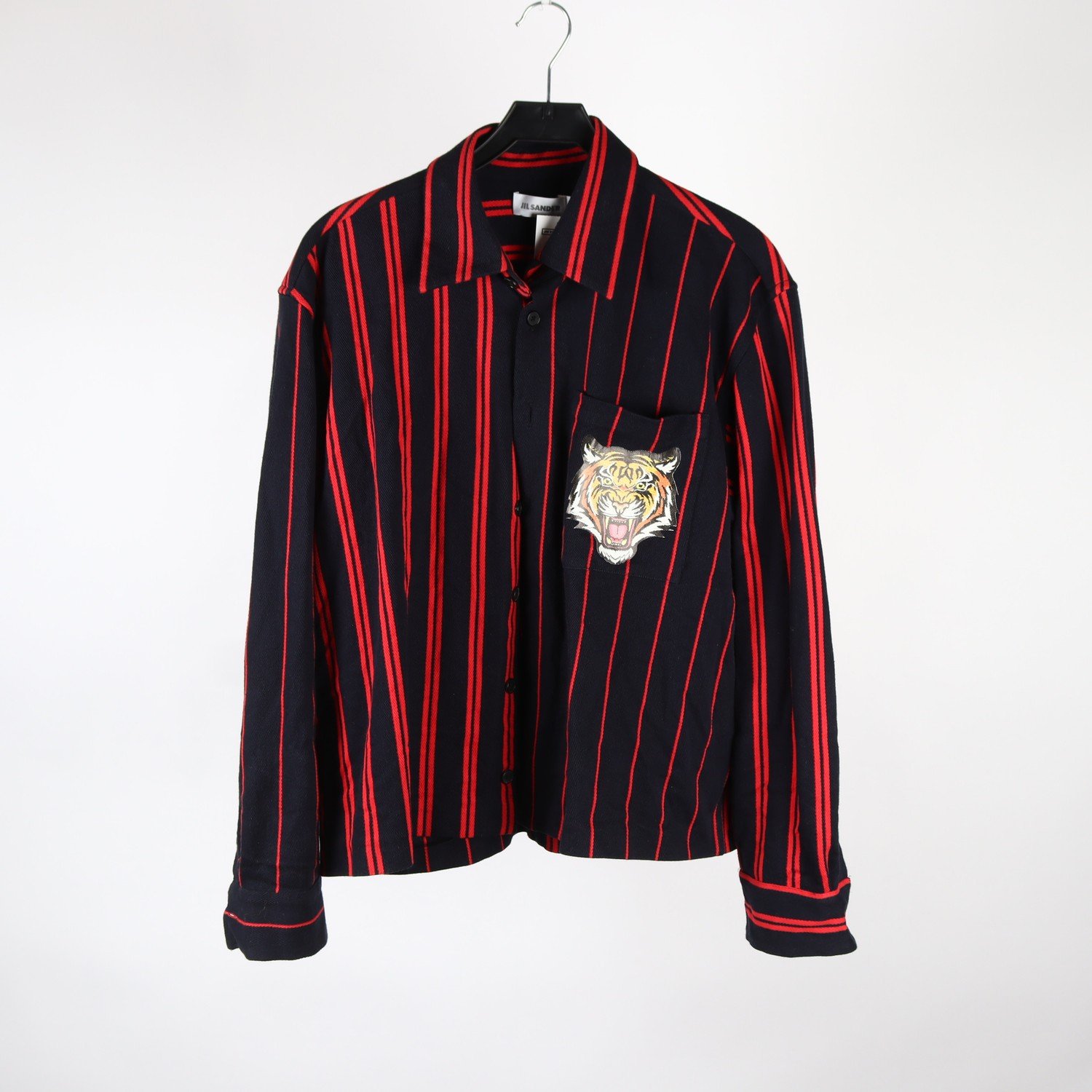 Skjorta, Jil Sander, svart, röd, stl. S