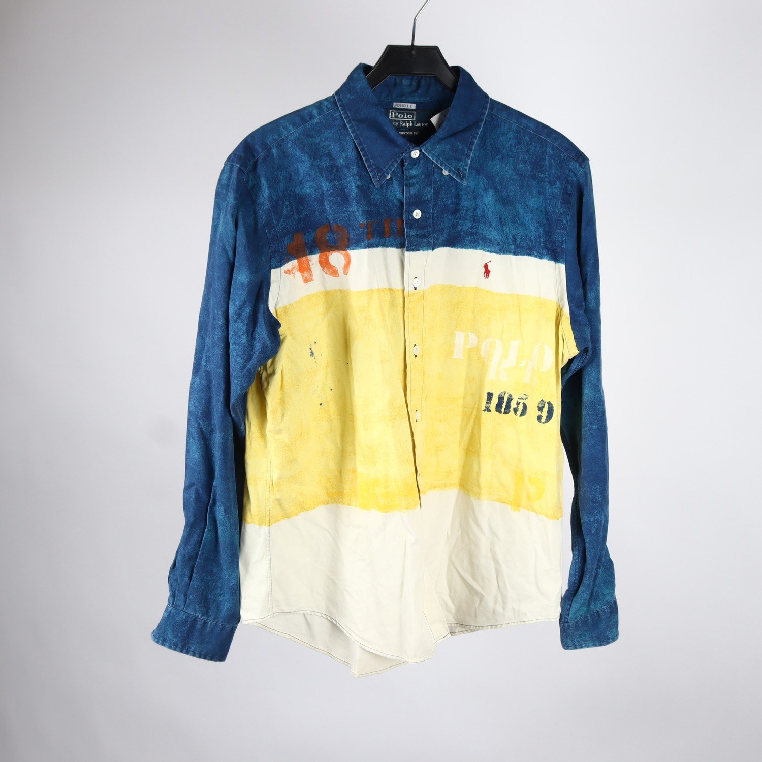 Skjorta, Polo Ralph Lauren, blå, gul, vit, stl. L