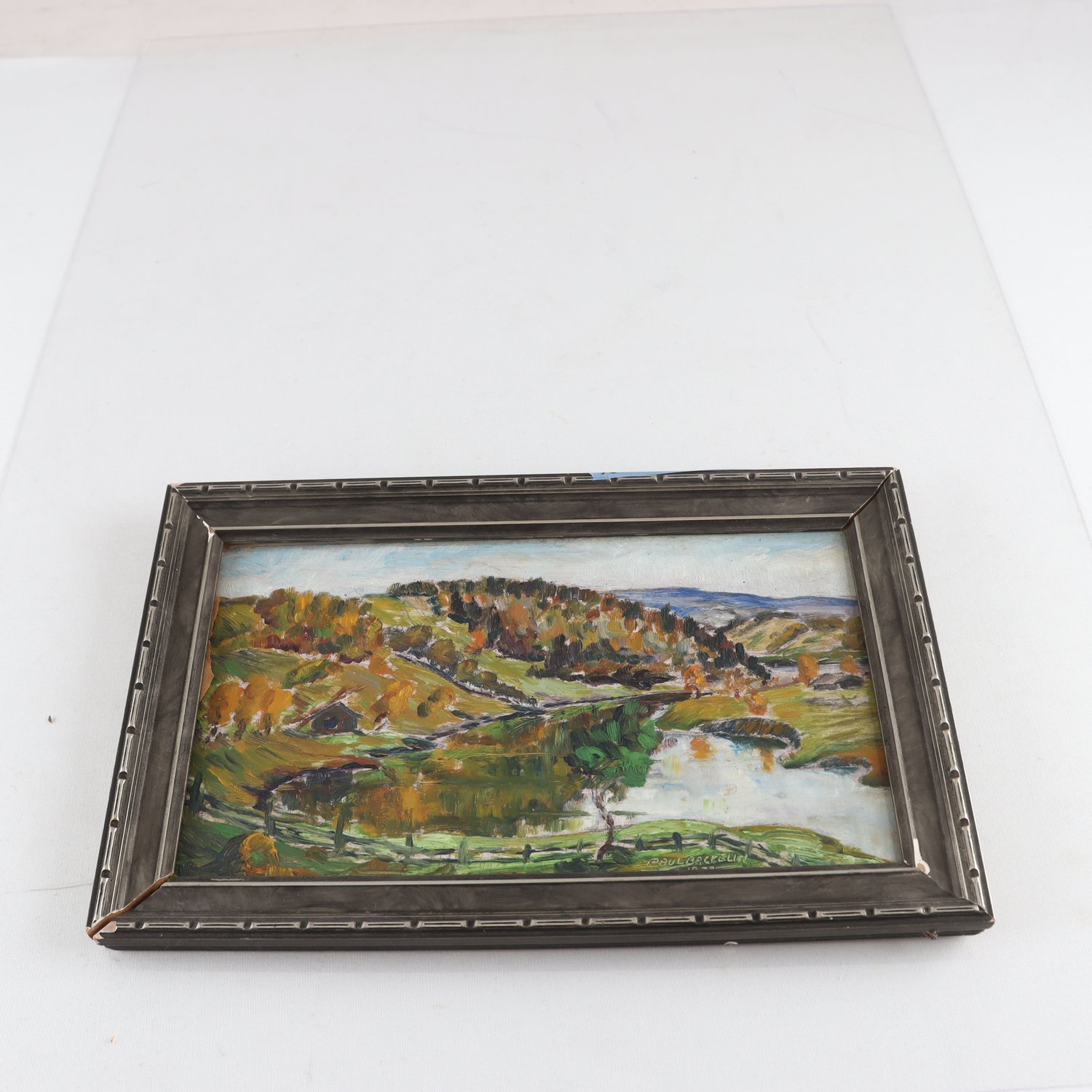 Olja på pannå, Paul Backelin, (f.1911-2000), signerad 1938. Samfraktas ej.