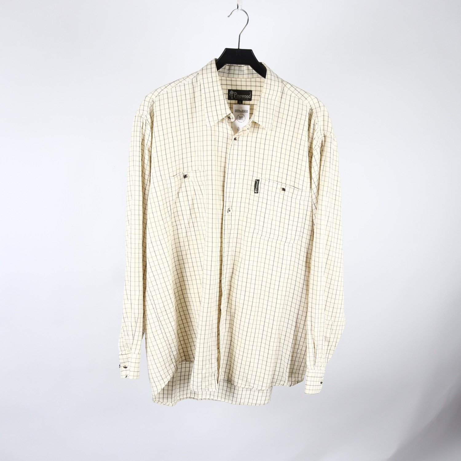 Skjorta, Pinewood, rutig, beige, stl. XL