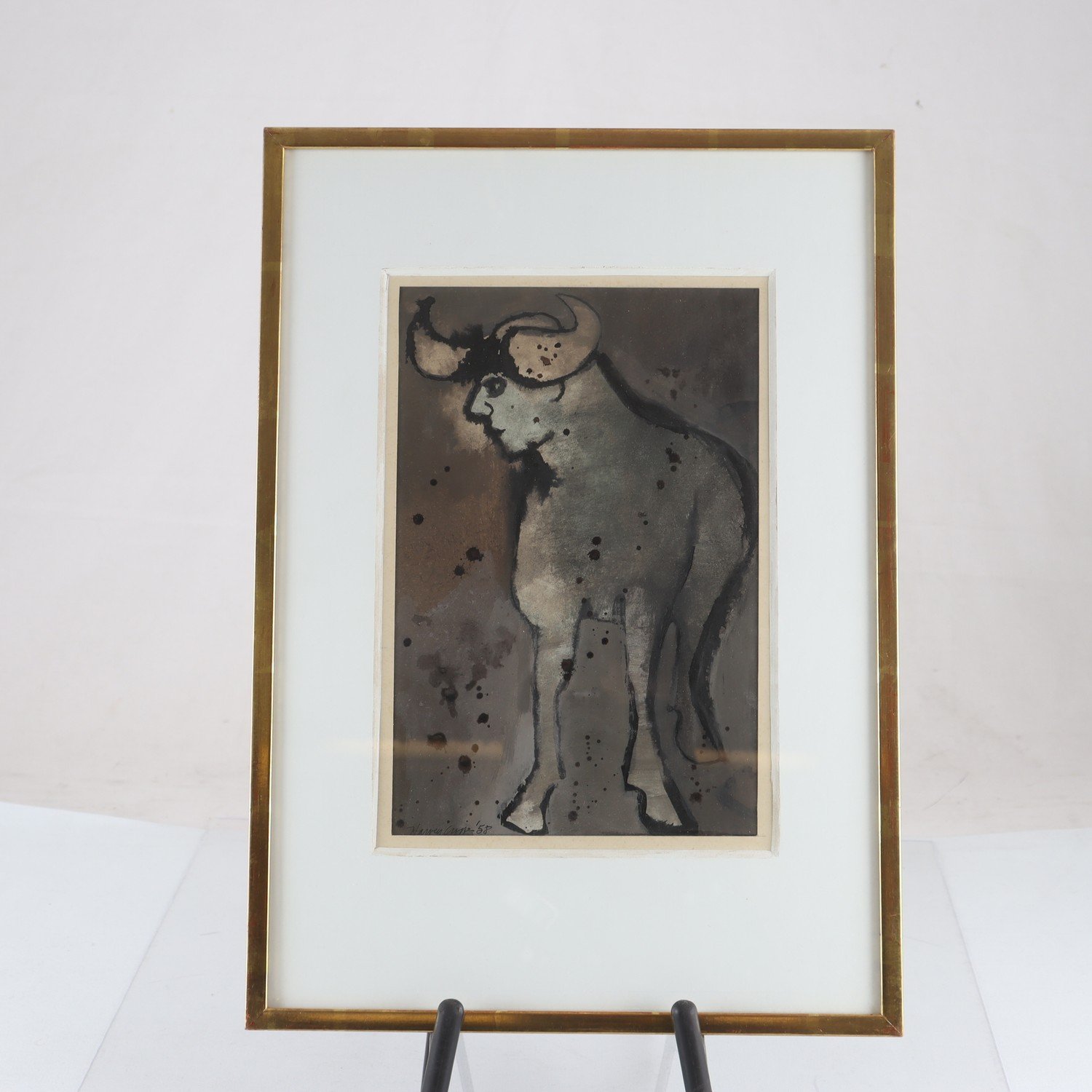 Akvarell, Harvey Cropper, signerad, 1958. Samfraktas ej.