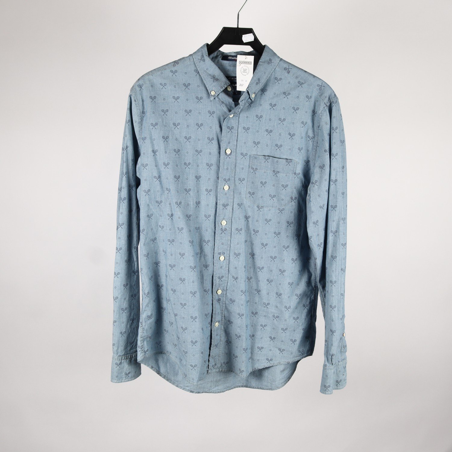 Skjorta, Gant, blå, tennis, stl. L