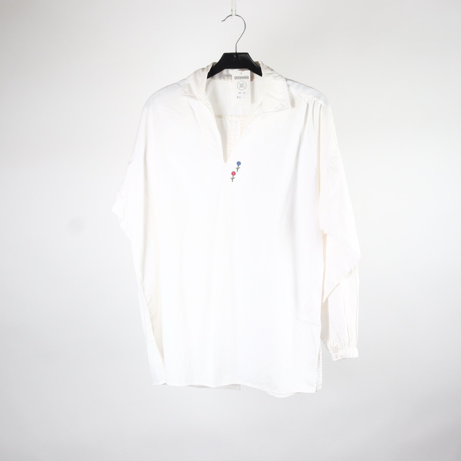 Blus, vintage, Indiska vit, stl. M