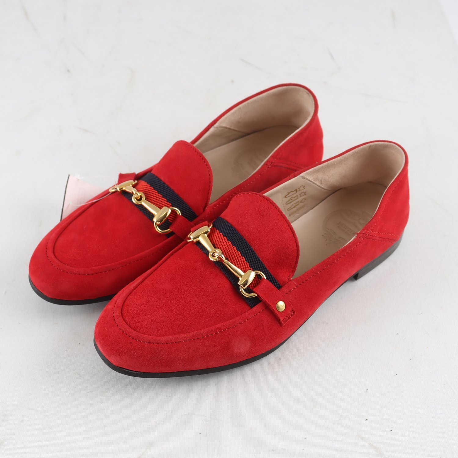 Loafers, Novita, röd, stl. 37