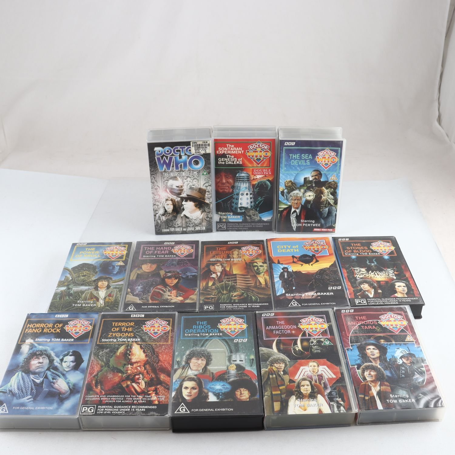VHS, Dr Who, 13 st. Samfraktas ej.