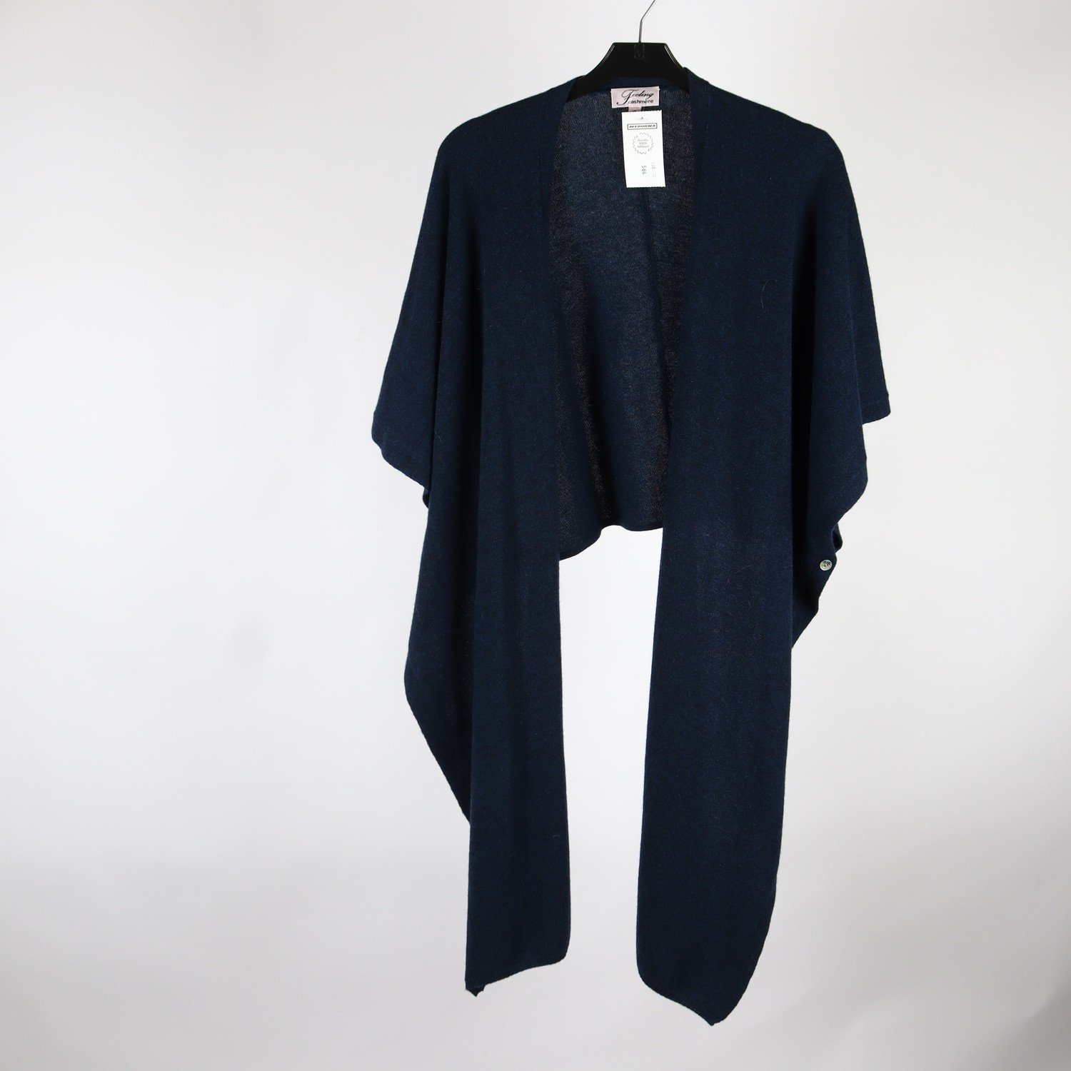 Kofta, Feeling, blå, cashmere, stl. one size