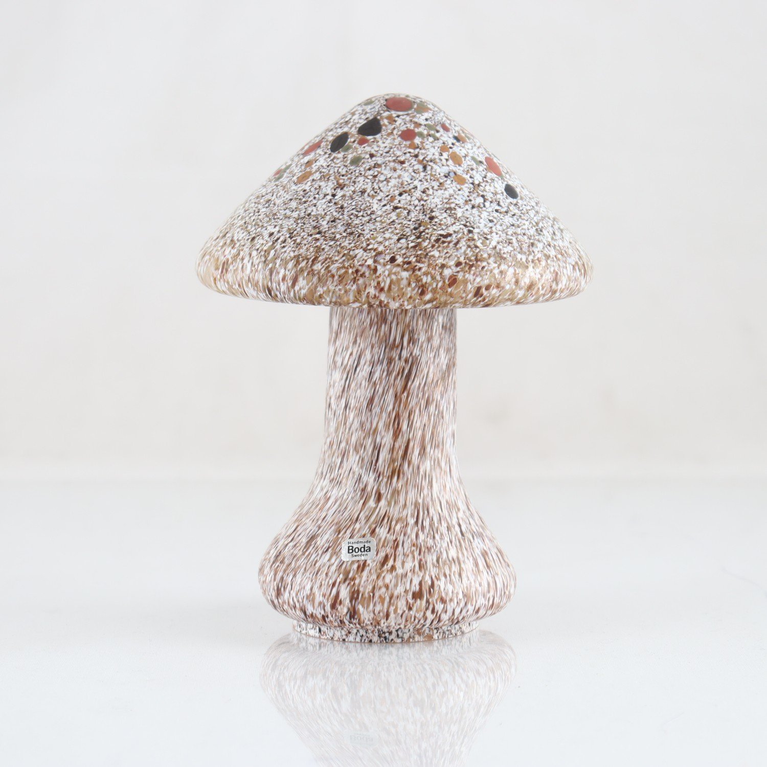 Figurin, glas, svamp, Monica Bäckström, Boda