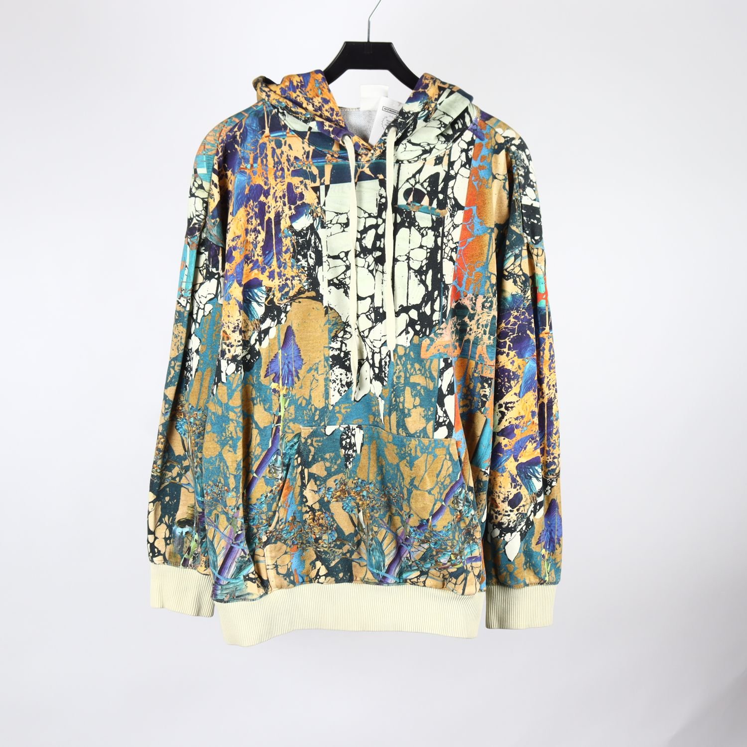 Hoodie, H&M Studio, mönstrad, stl. L