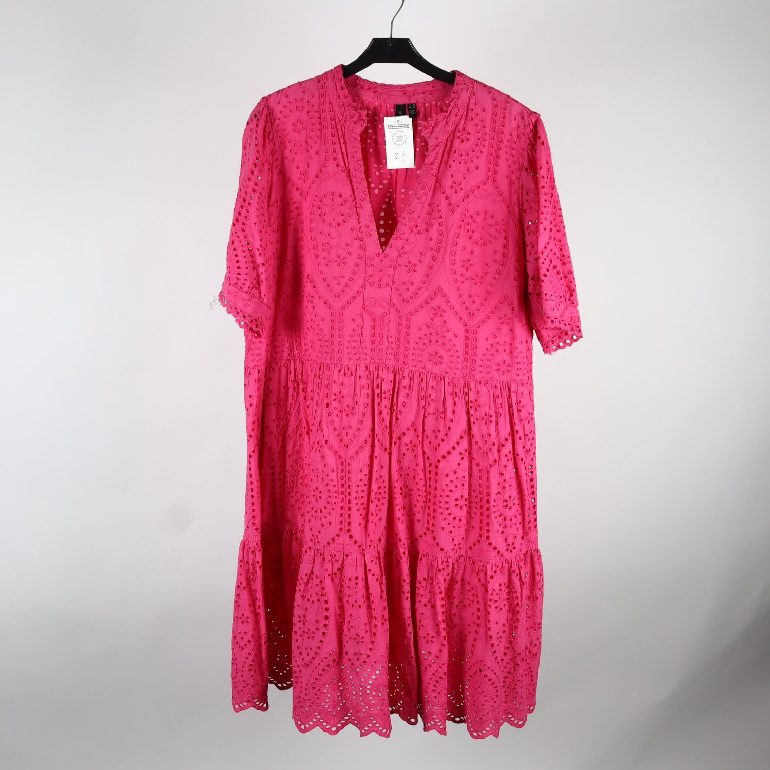 Klänning, Y.A.S, rosa, hålbroderi, stl. XL