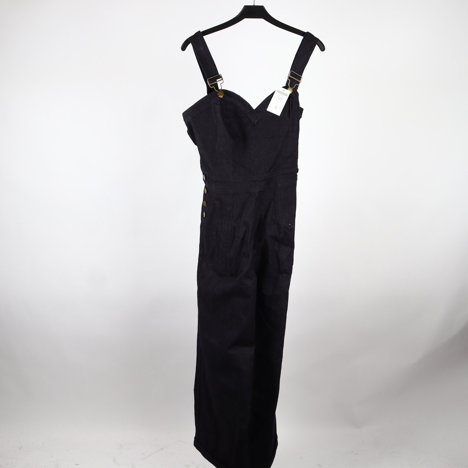 Byxdress, Woodoo Vixen, blå, jeans, stl. M