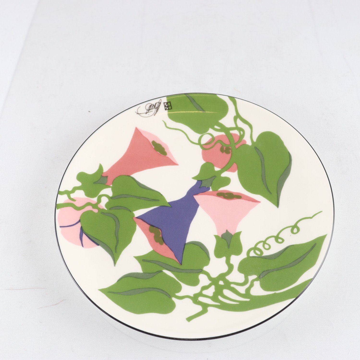 Tallrik, Floria, Howard Smith, Arabia, signerad,1980-tal