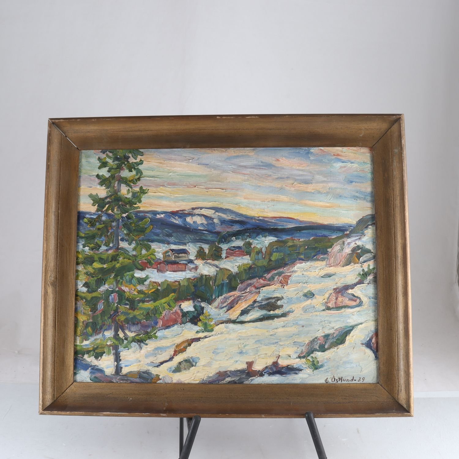 Olja på duk, Carl Östlund, (1885-1973), signerad, 1939. Endast avhämtning.