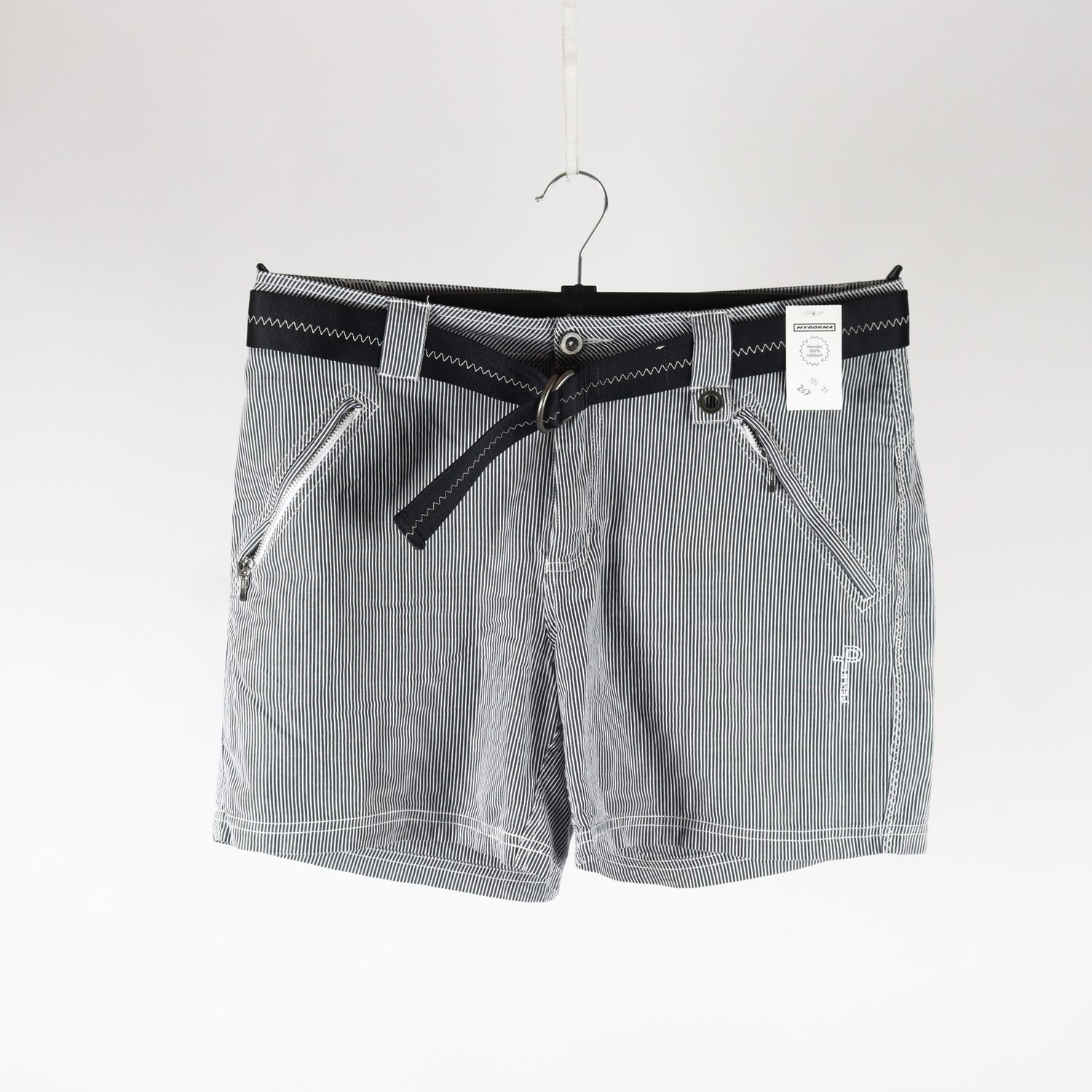 Shorts, Pelle P, blå, vit, randig, stl. XL