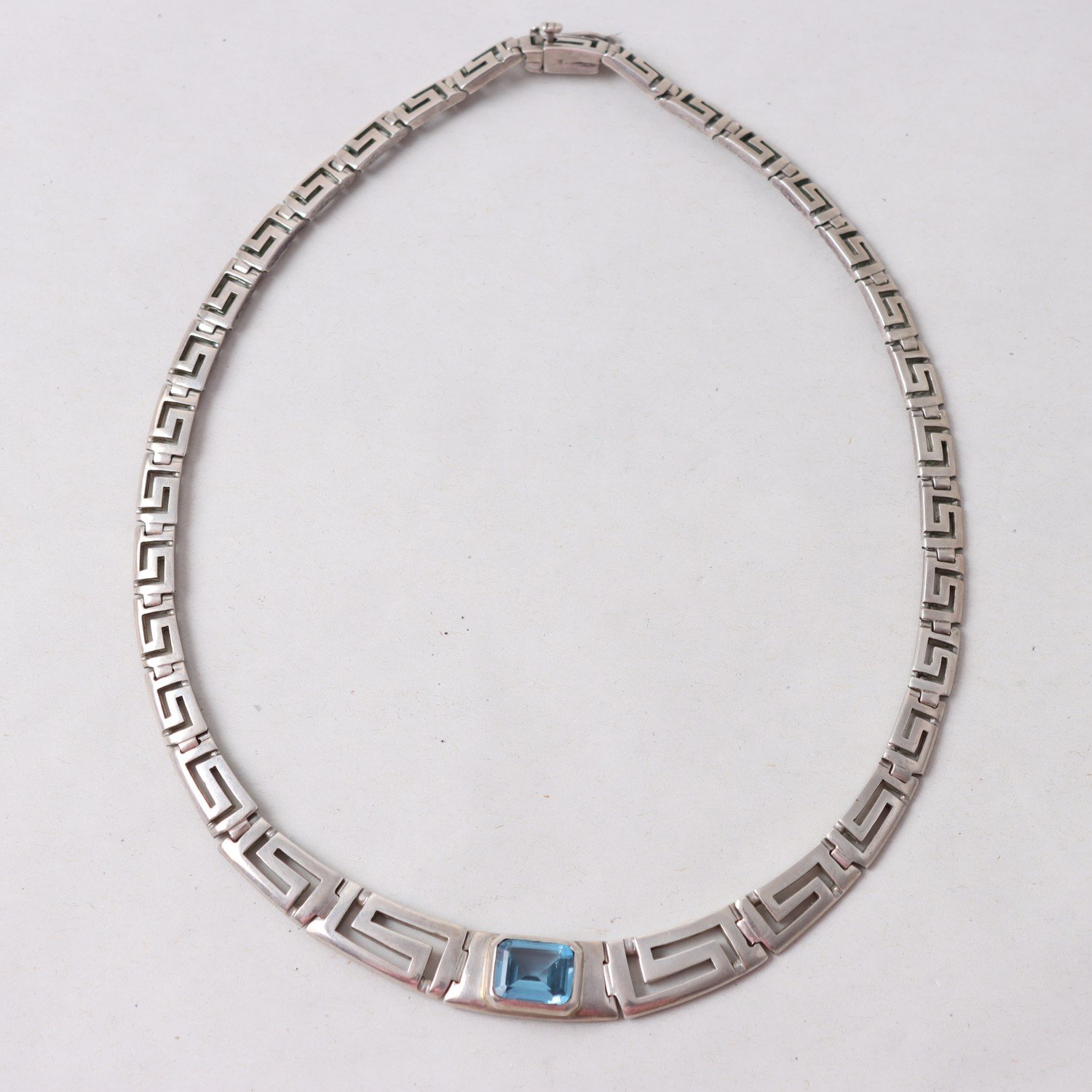 Halsband, Silver, Glas, Brv: 45,2g