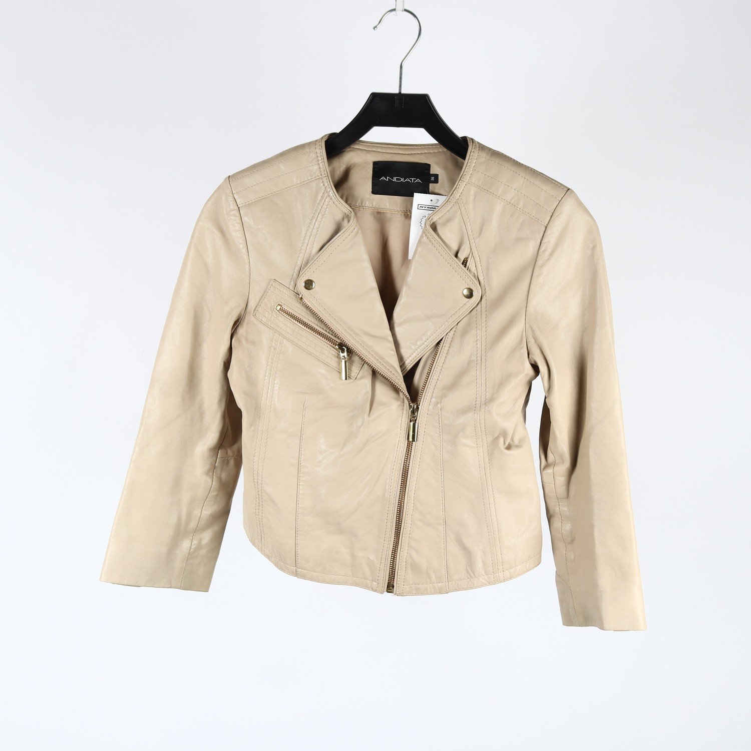 Skinnjacka, Andiata, beige, stl. 36