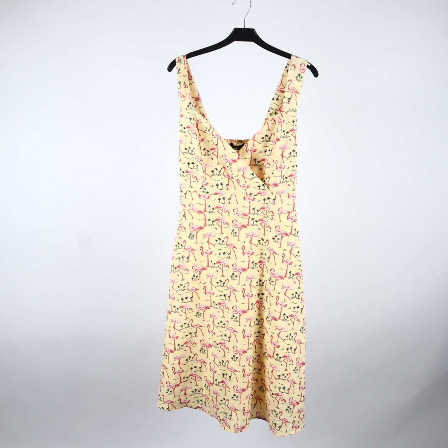 Klänning, Fröken Söt, gul, flamingos, stl. 3 (M/L)