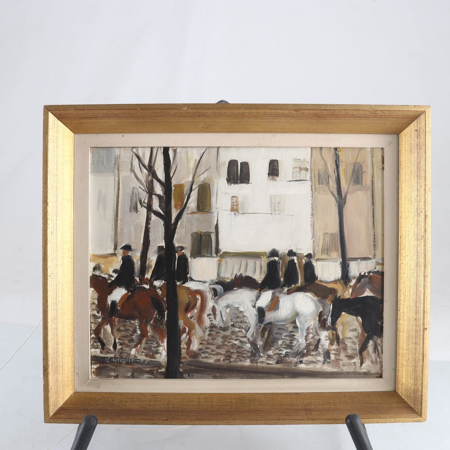 Olja på pannå, Sven Erik Hellquist, (1916-1997), signerad. Samfraktas ej.
