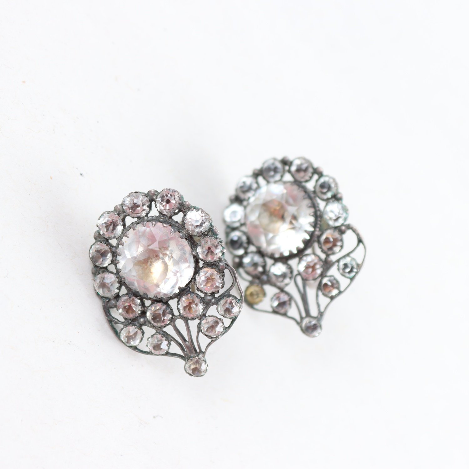 Örhängen, Silver, Glas, Brv: 9,2g