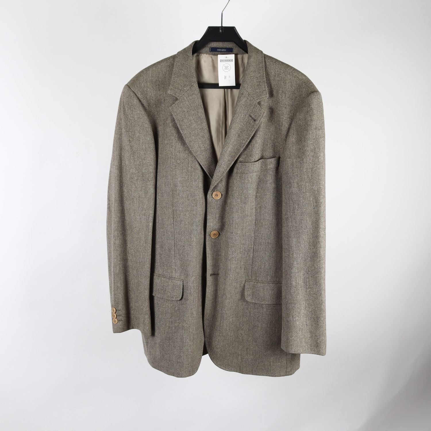 Kavaj, Kenzo, beige, ull, cashmere, stl. 54