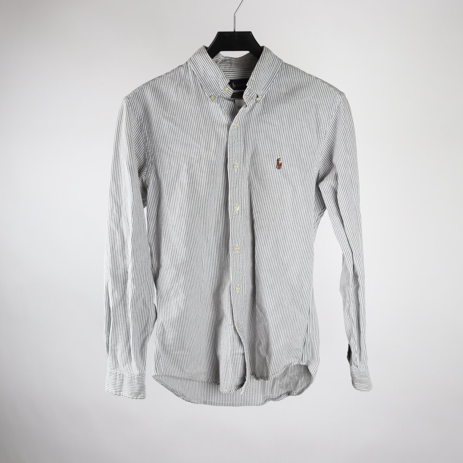 Skjorta, Ralph Lauren, grå, vit, randig, stl. S