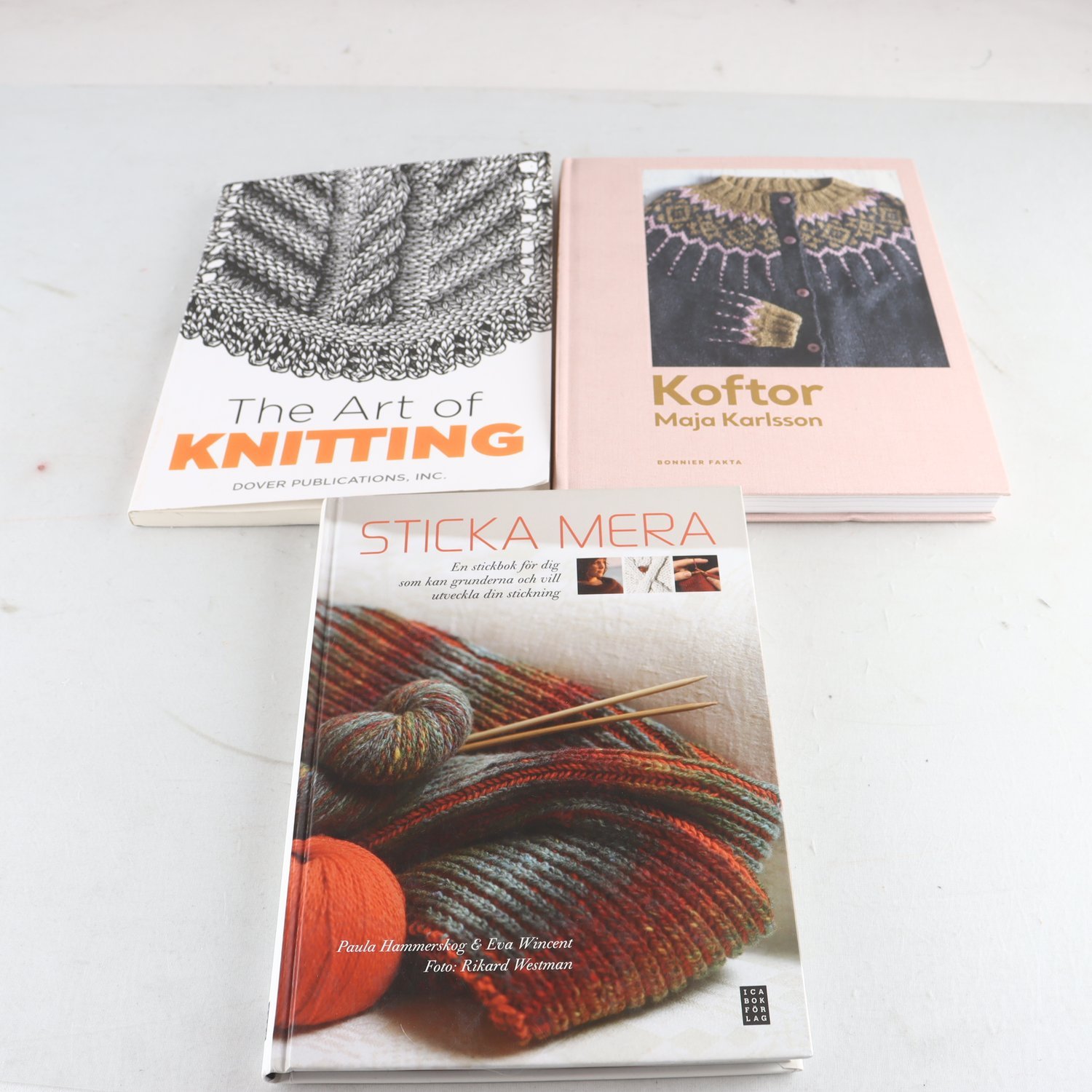 Stickning, bokpaket med 3 volymer